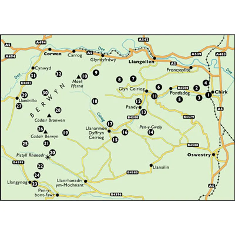 Walks Around The Berwyn Mountains and Ceiriog Valley - David Berry - Kittiwake Guides-1