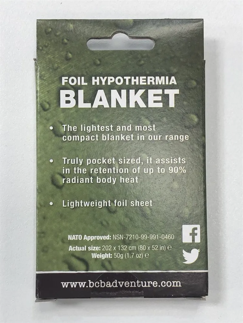 BCB Foil Survival Blanket -202cm x 132cm 50g-2