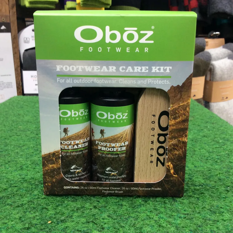 Oboz Footwear Care Kit - Brush - Cleaner - Reproofer