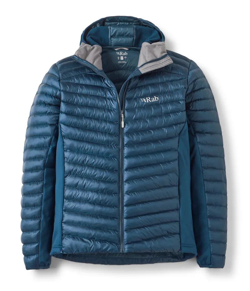 Rab Mens Cirrus Flex Synthetic Insulated Hooded Jacket in Tempest Blue-4