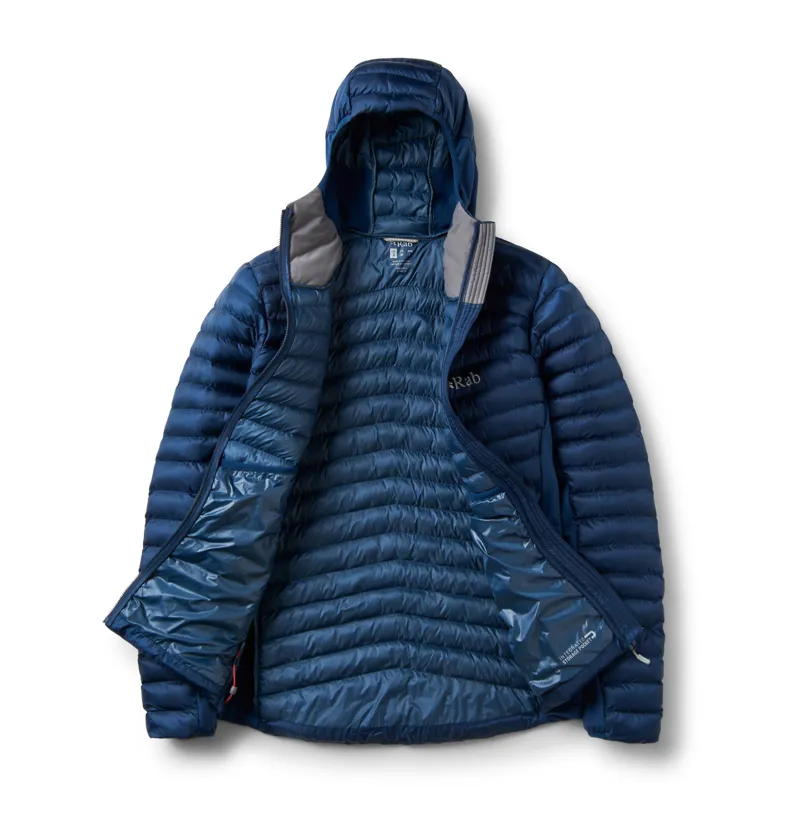 Rab Mens Cirrus Flex Synthetic Insulated Hooded Jacket in Tempest Blue-6