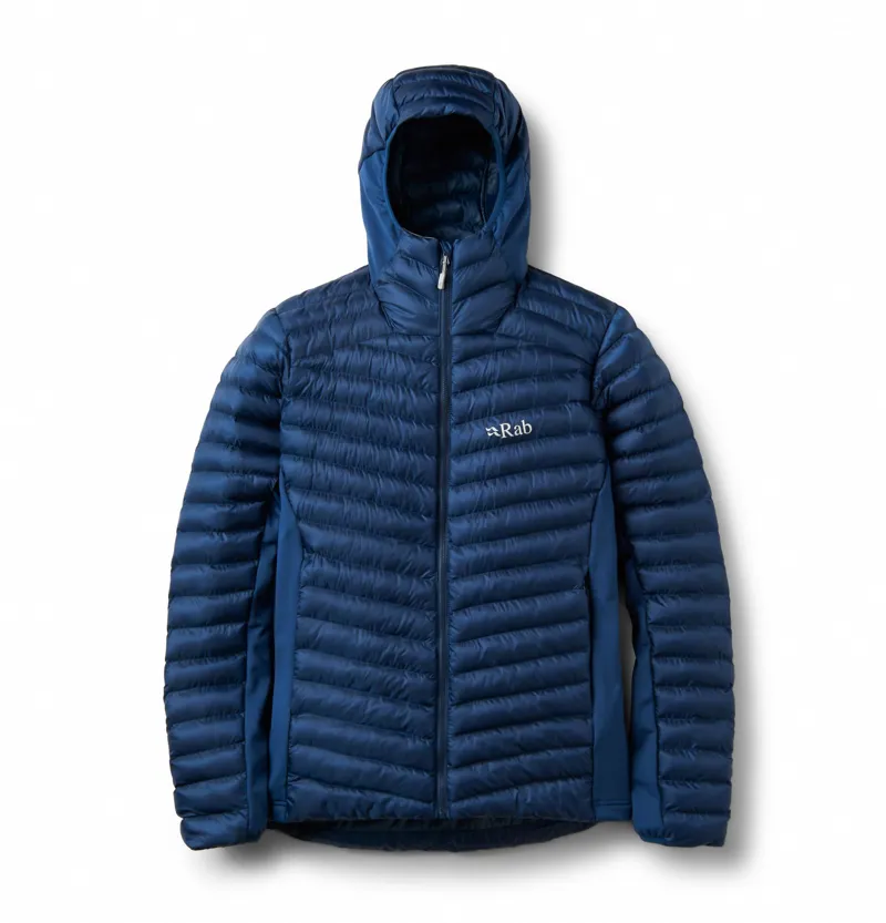 Rab Mens Cirrus Flex Synthetic Insulated Hooded Jacket in Tempest Blue-1