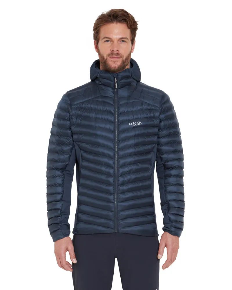 Rab Mens Cirrus Flex Synthetic Insulated Hooded Jacket in Tempest Blue