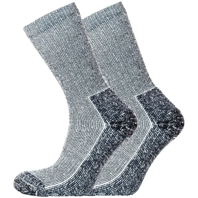 Horizon Heritage Wool Free Coolmax Walking Socks 2 Pair Pack - Black Marl