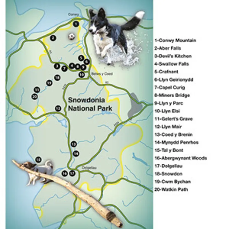  Countryside Dog Walks Book - Snowdonia - Gilly Seddon and Erwin Neudorfer. Wet Nose Publishing Limited 2013-1