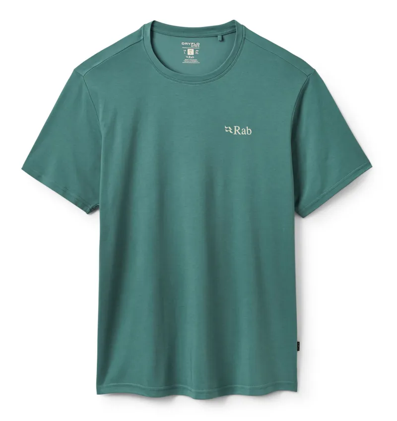 Rab Mens Crimp Elevation Tencel Technical Tee Sage Green