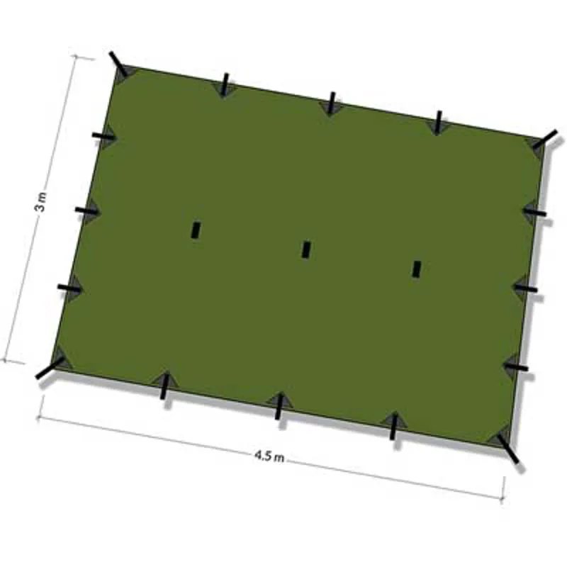 DD Tarp XL - 4.5m x 3m Green-1