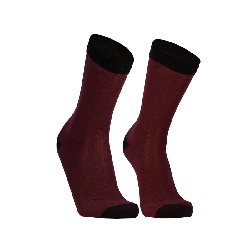 DexShell Ultra Thin Waterproof Bamboo Socks - Burgundy Black