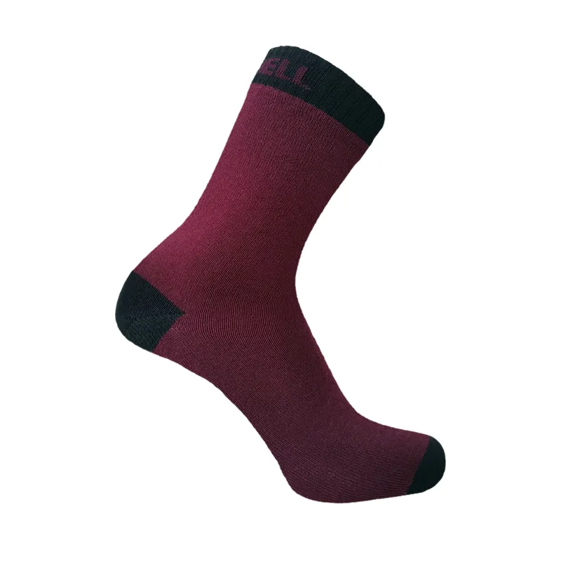 DexShell Ultra Thin Waterproof Bamboo Socks - Burgundy Black-1