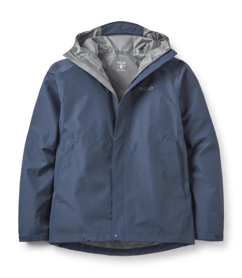 Rab Mens Downpour Waterproof Jacket - Galaxy Blue