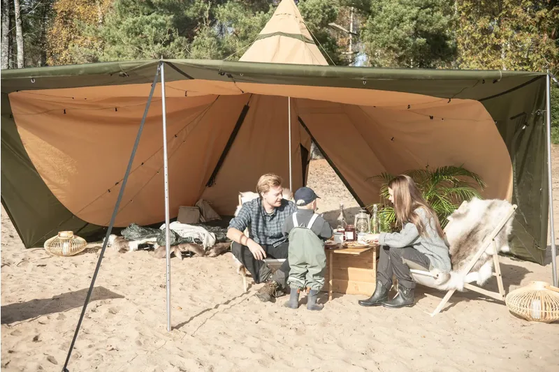 Tentipi SafirFlex 9 Tipi Tent with Open up Sides-7