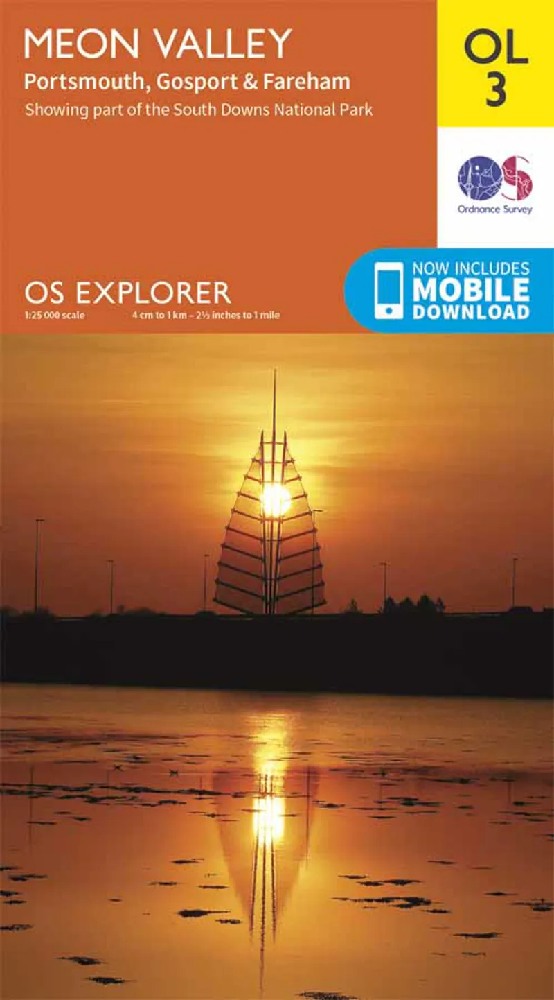 OS Explorer OL3 Meon Valley Map Portsmouth Gosport and Fareham