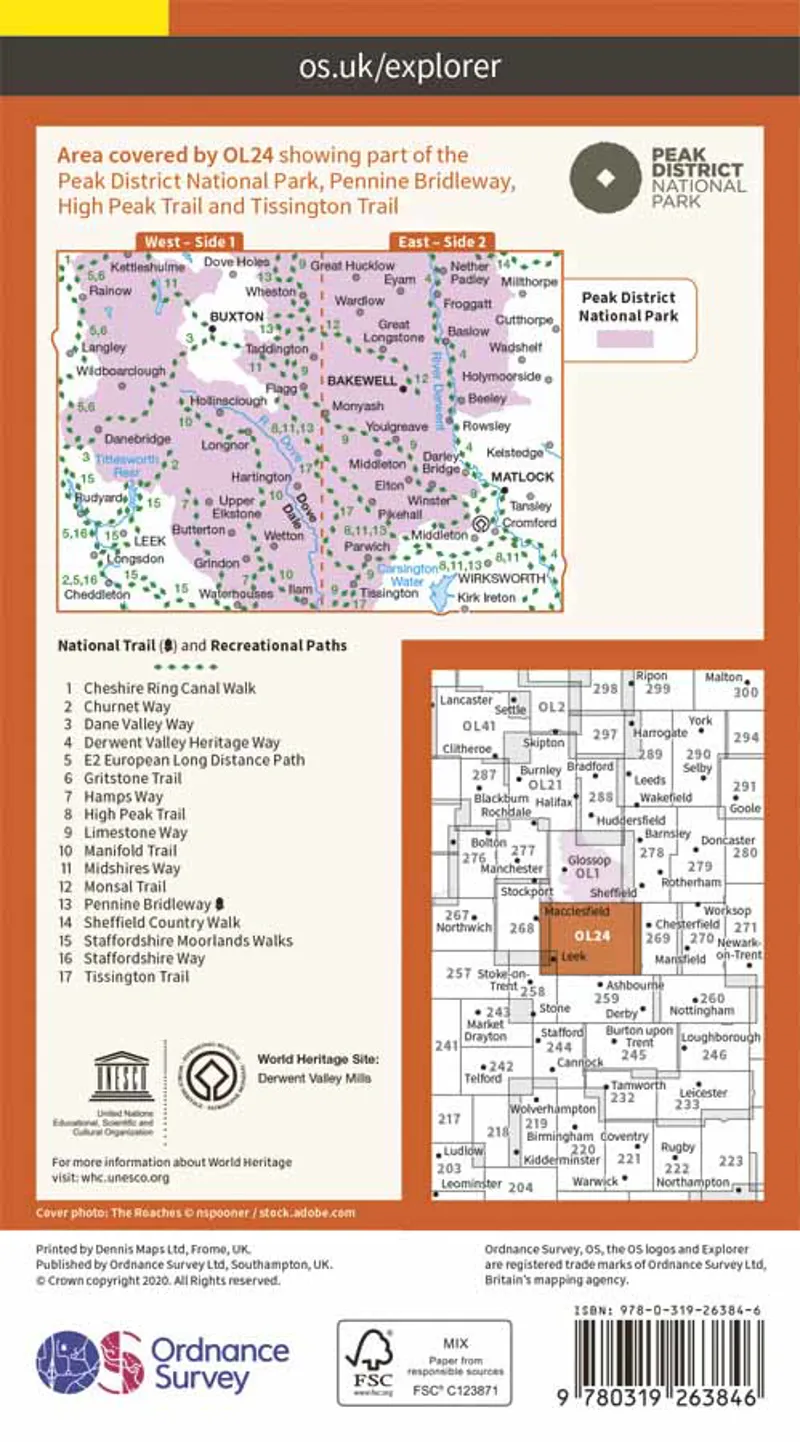 OS Explorer OL24 Peak District White Peak Map with download-4