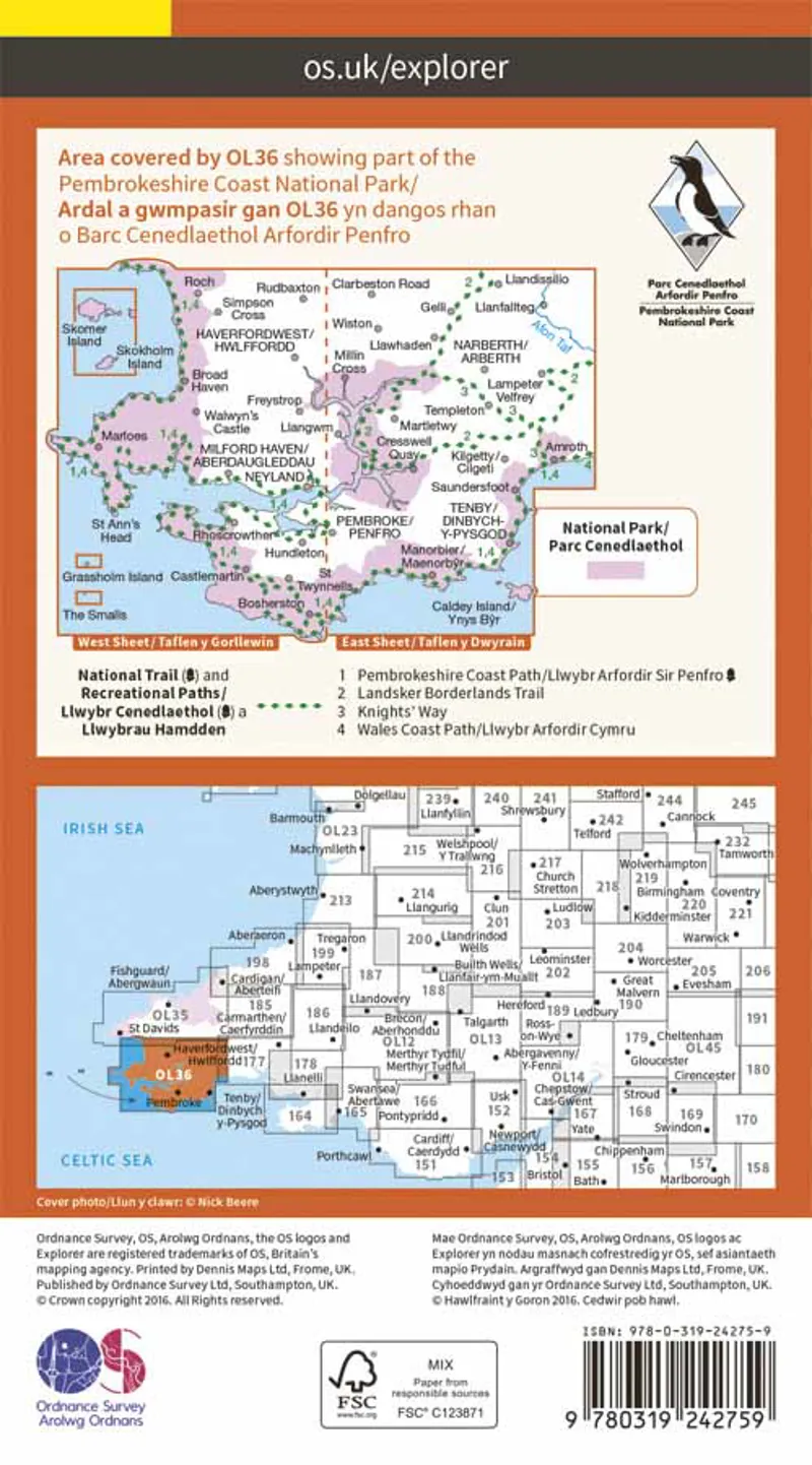 OS Explorer OL36 South Pembrokeshire Map with download-4