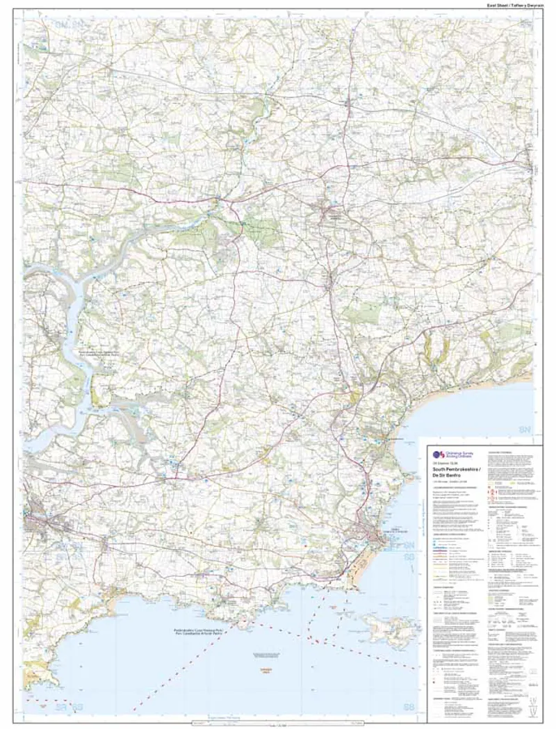 OS Explorer OL36 South Pembrokeshire Map with download-2