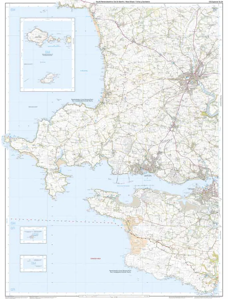 OS Explorer OL36 South Pembrokeshire Map with download-3