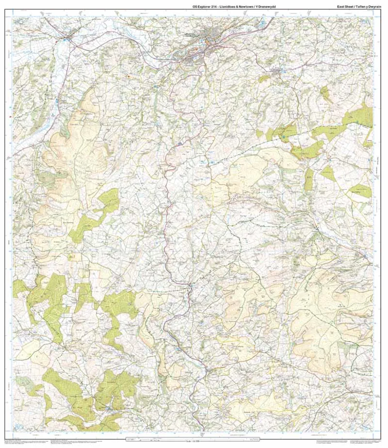 OS Explorer 214 Llanidloes and Newtown Map-2