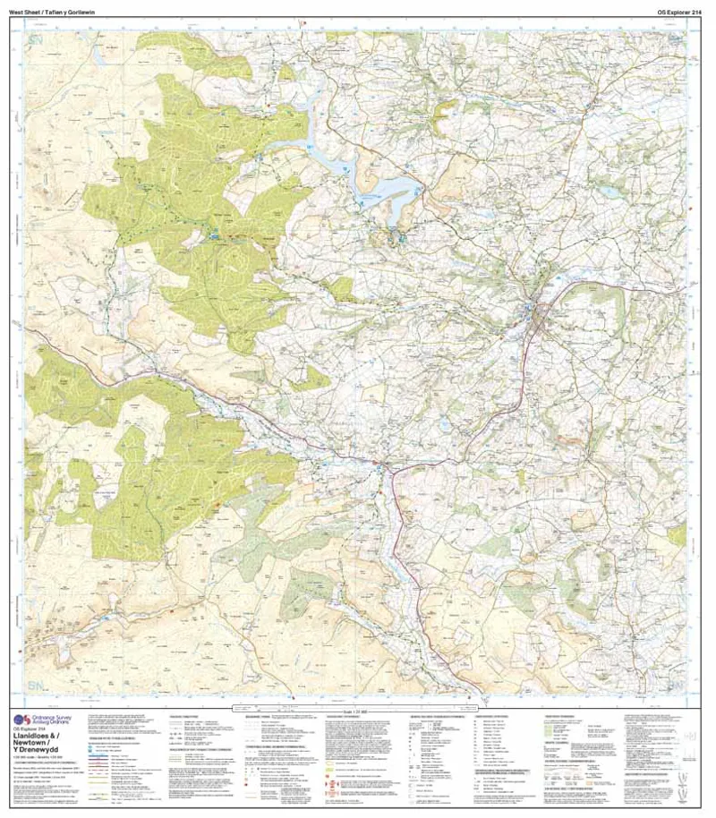 OS Explorer 214 Llanidloes and Newtown Map-3
