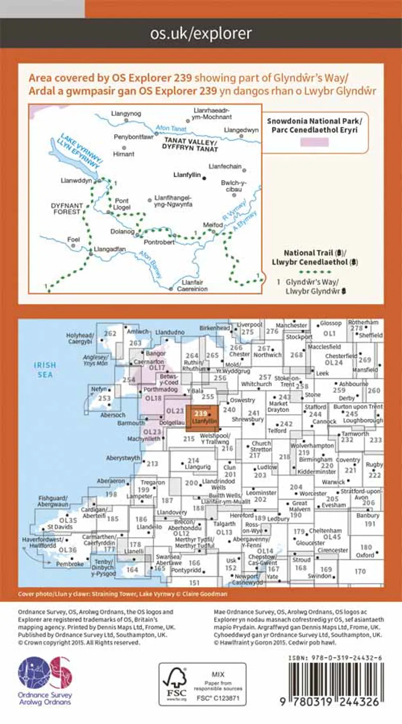OS Explorer 239 Lake Vyrnwy Map with download-3