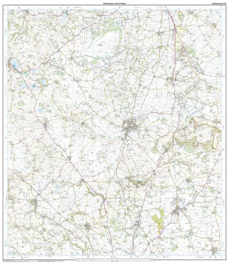 OS Explorer 241 Shrewsbury Map with download-2