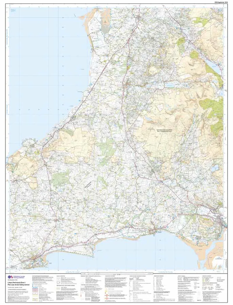 Explorer 254 Lleyn Peninsula East Ordnance Survey Map-2