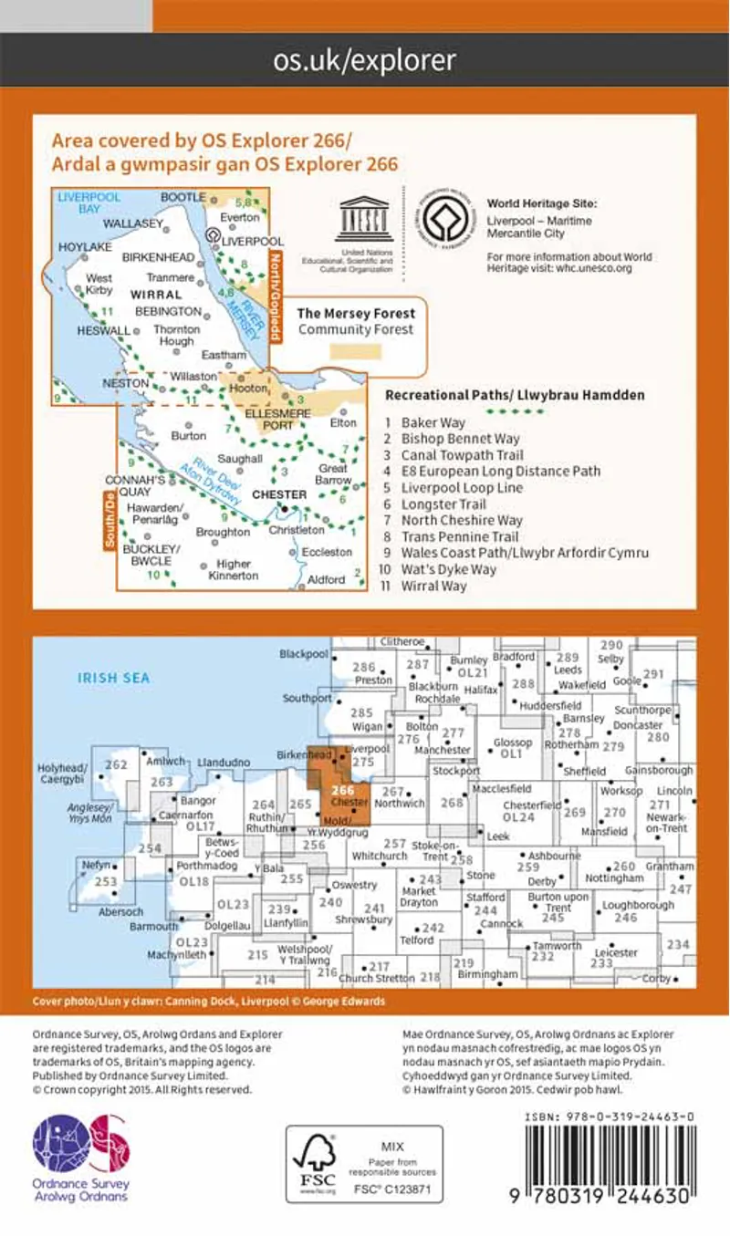Explorer 266 Wirral and Chester Ordnance Survey Map-4