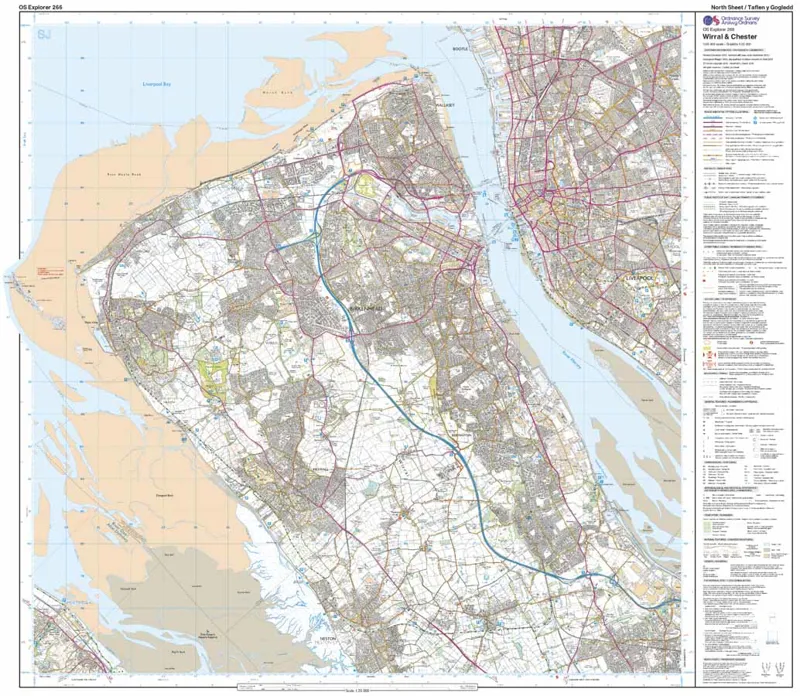 Explorer 266 Wirral and Chester Ordnance Survey Map-2