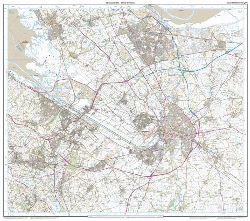 Explorer 266 Wirral and Chester Ordnance Survey Map-3