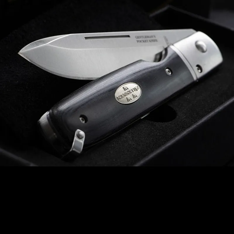 Fallkniven GPBM Gentleman's Pocket Knife Black Micarta-5