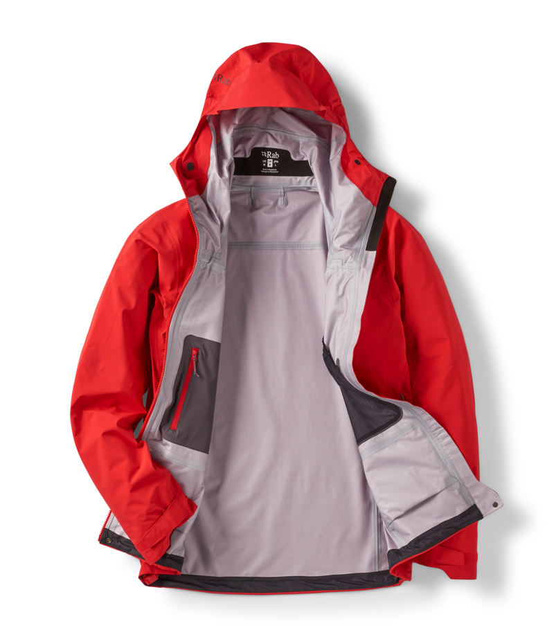 Rab Mens Firewall Guide Waterproof Jacket - Summit Red - New AW26-8