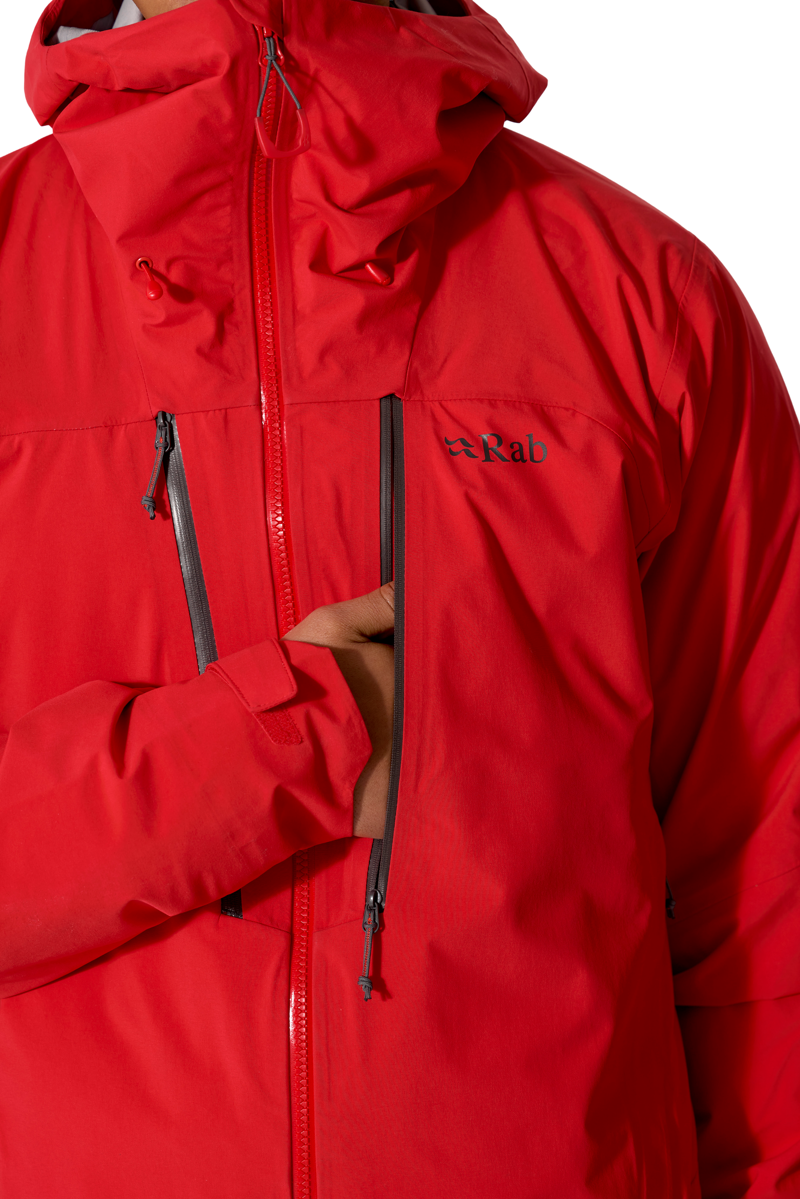 Rab Mens Firewall Guide Waterproof Jacket - Summit Red - New AW26-1
