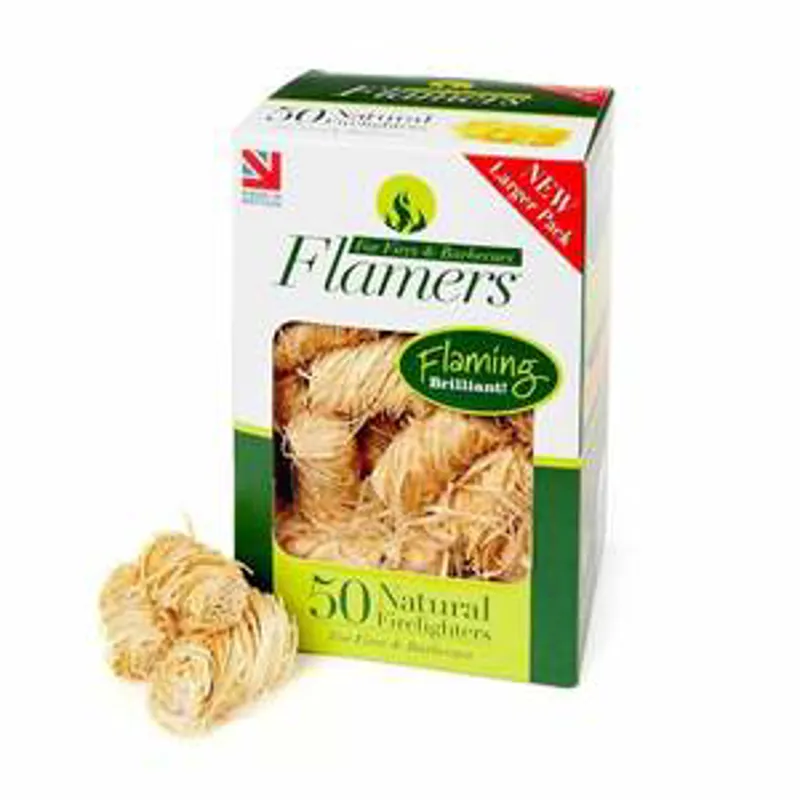 Flamers Natural Wood Firelighters 50 Pack