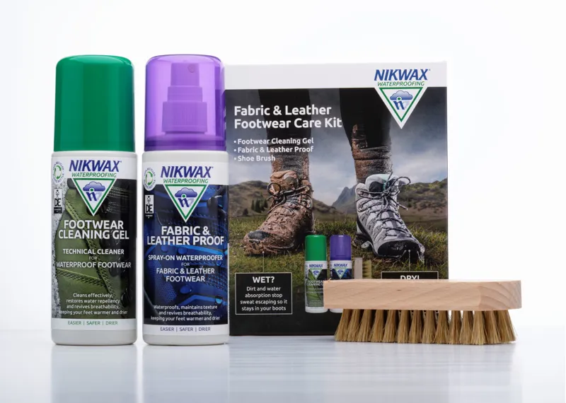 Nikwax Fabric and Leather Footwear Care Kit - FREE Brush-1