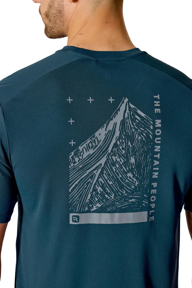 Rab Mens Force Esker Tee Wicking T-shirt - Tempest Blue-3
