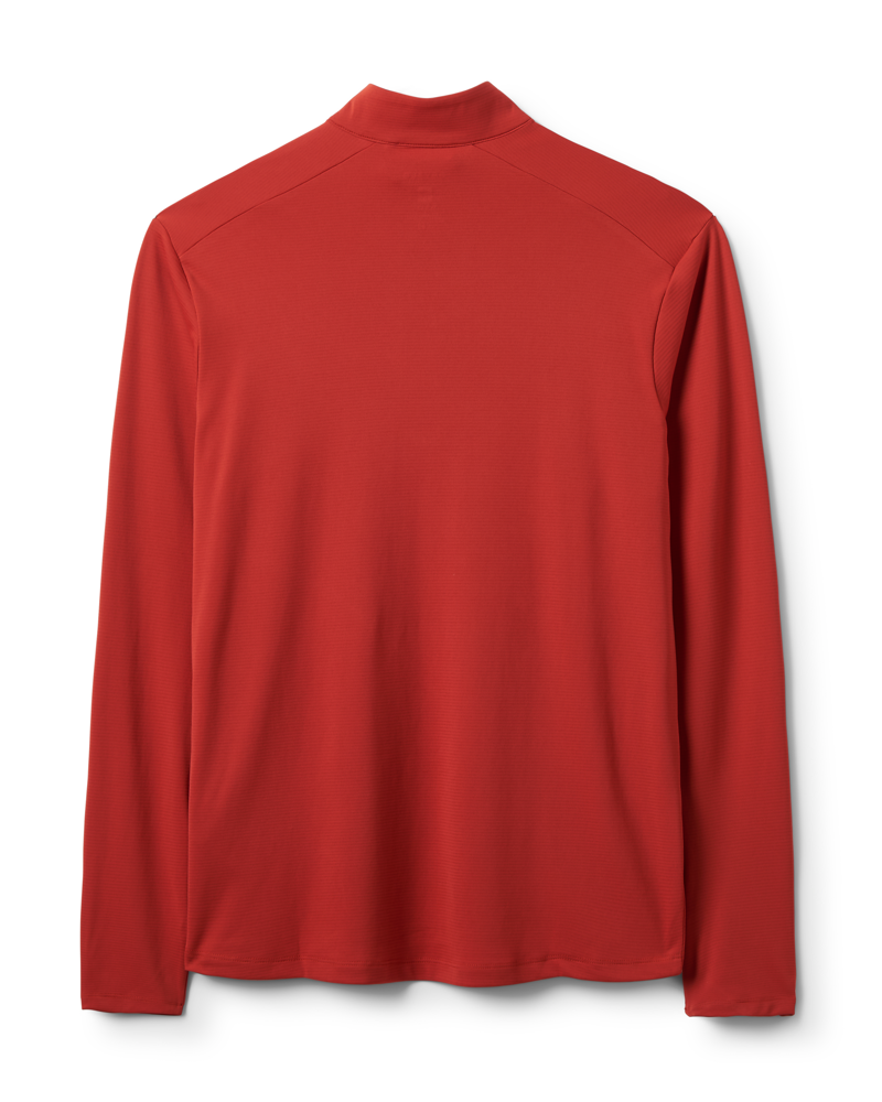 Rab Mens Force Long Sleeve Zip DryFlo Baselayer in Tuscan Red-1