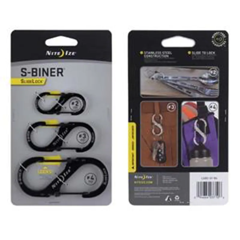 Nite Ize S-Biner Dual Carabiner 3 Pack Black