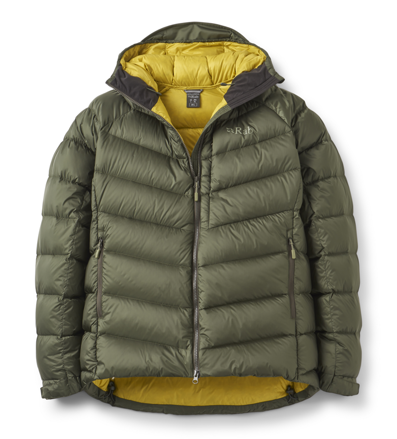 Rab Mens Glaceon Pro Down Jacket in Army Green