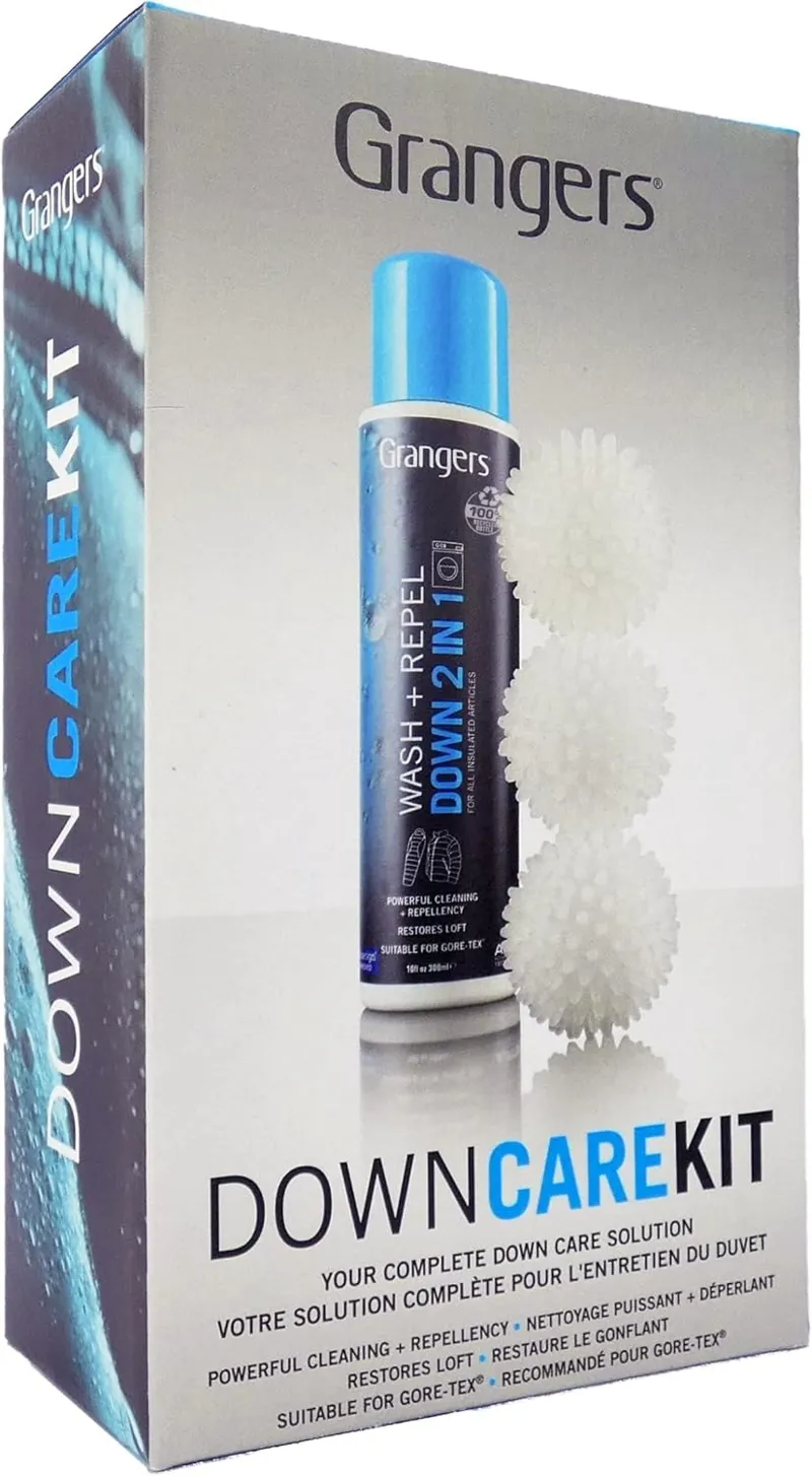 Grangers Down Care Kit - Wash and Reproof your Down and Synthetic Down Clothing - includes plastic dryer balls