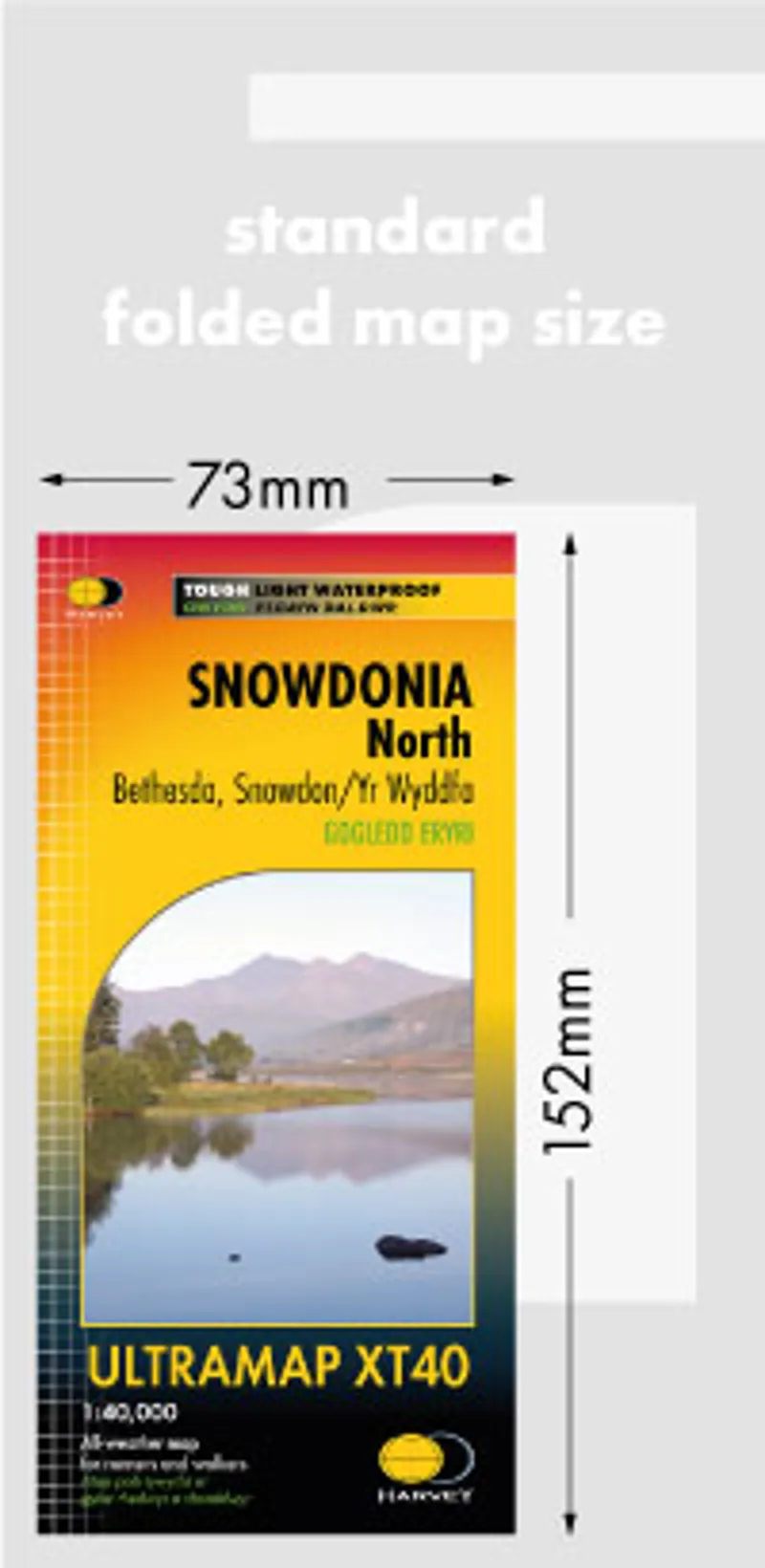 Snowdonia North XT40 - Waterproof Ultramap Bethesda Snowdon / Yr Wyddfa - Harvey Maps 