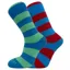 Horizon Heritage Socks 2 pack 4 - 7 Hoops or Stripes - Teal and Ruby