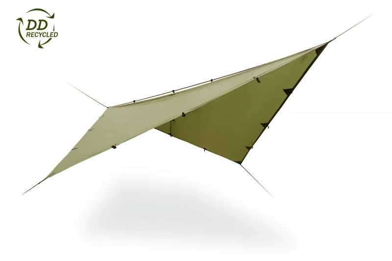 DD Hammocks Recycled Tarp 3m x 3m Olive Green-5