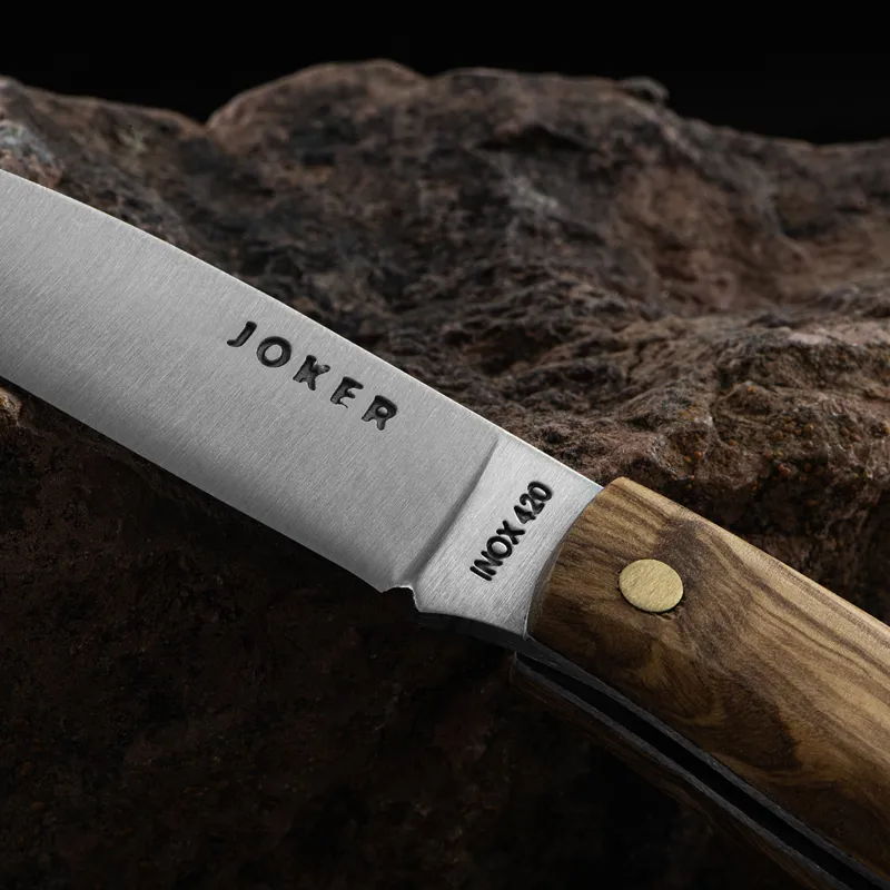 Joker NO77 UK EDC Knife Olive Tree Handle-3