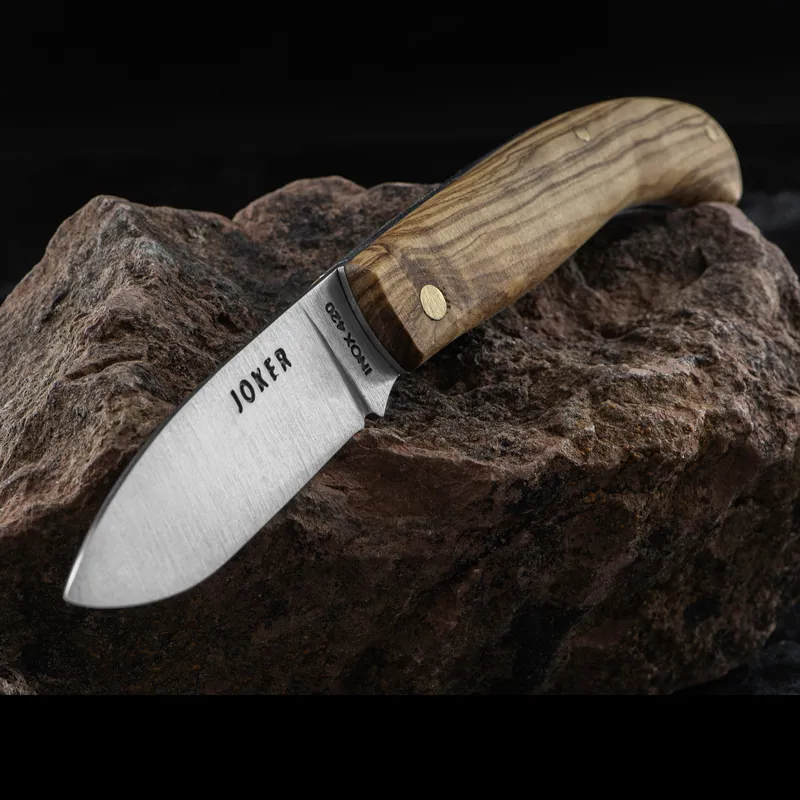 Joker NO77 UK EDC Knife Olive Tree Handle-2