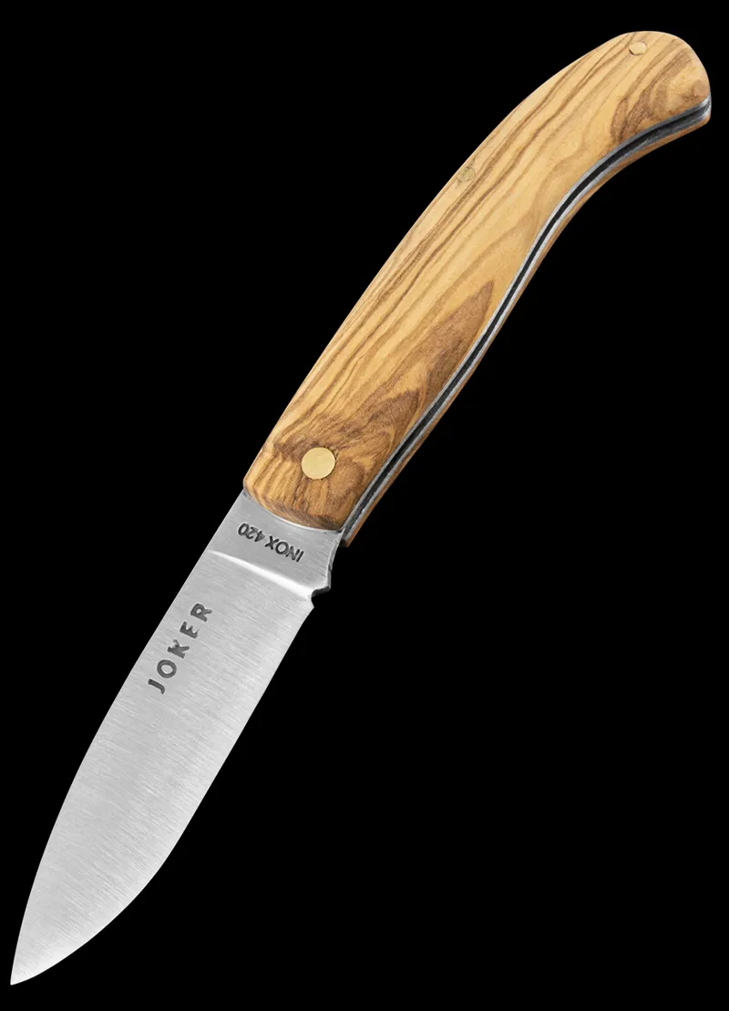 Joker NO77 UK EDC Knife Olive Tree Handle