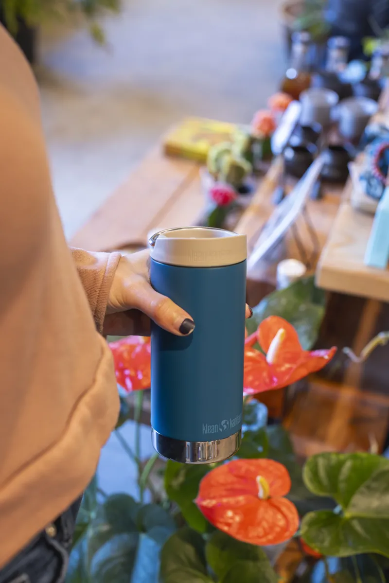 Klean Kanteen Insulated TKWide Cafe Cap 355ml - Corsair Blue-1