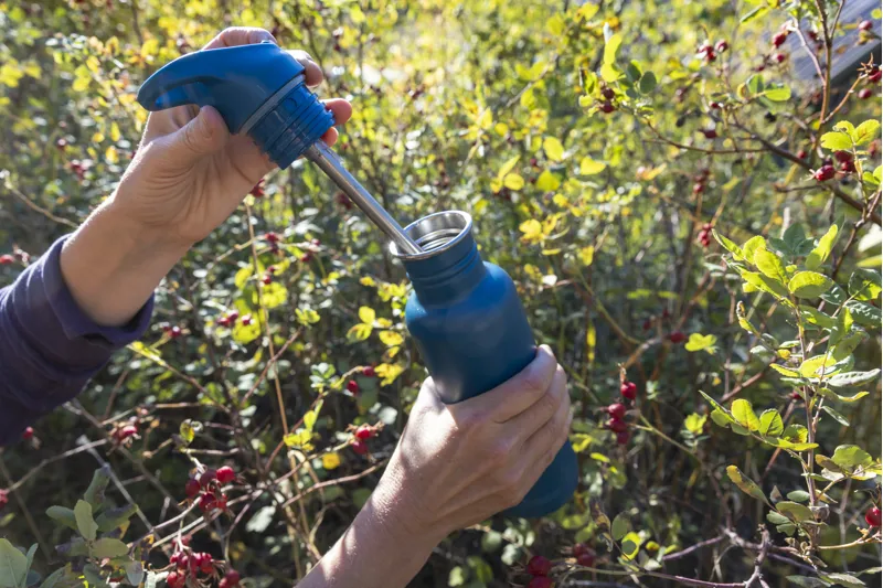 Klean Kanteen Classic Water Bottle with Flip Seal Sport Cap 800ml - Corsair Blue-3