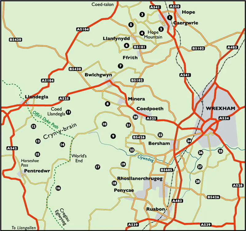 Walks Around Ruabon Mountain - The Clwedog Valley and Hope Mountain - David Berry - Kittiwake Guides-1