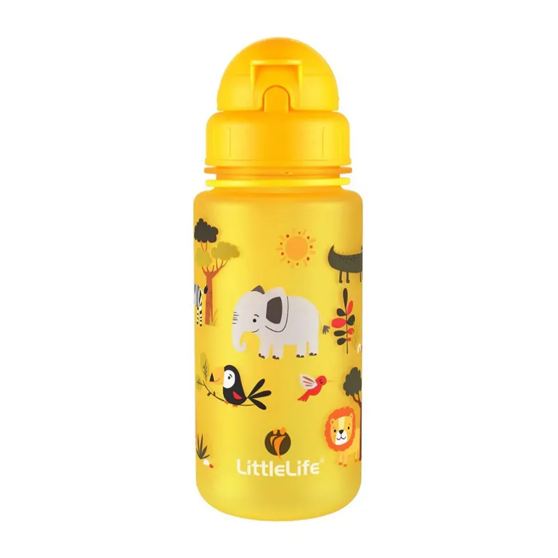 Littlelife Water Bottle Yellow Tropical