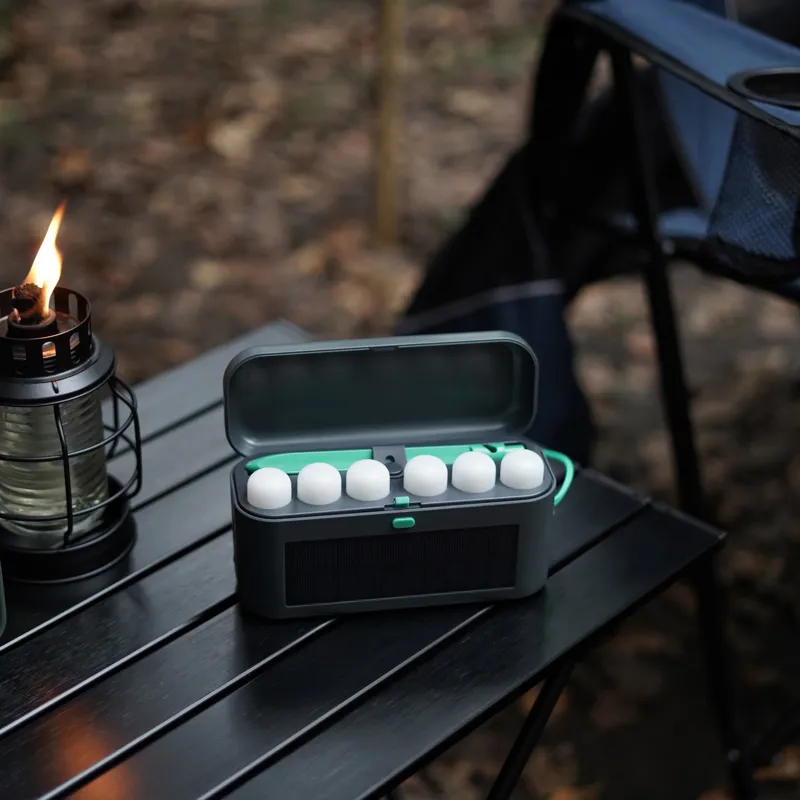 Luci Solar Site Lites - 6 Rechargeable Tent Peg and Hangable Lights-11