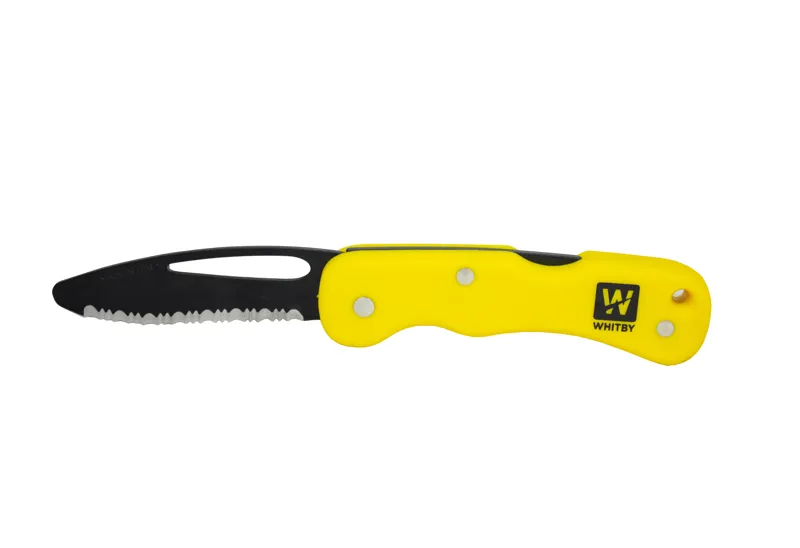 Whitby Safety Rescue Knife without Hook in yellow with Teflon Coated Blade LK360